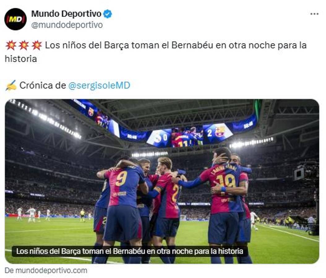 Prensa reacciona por la paliza del Barcelona ante Real Madrid: “Ridículo histórico de Mbappé; por esto somos los mejores del mundo”