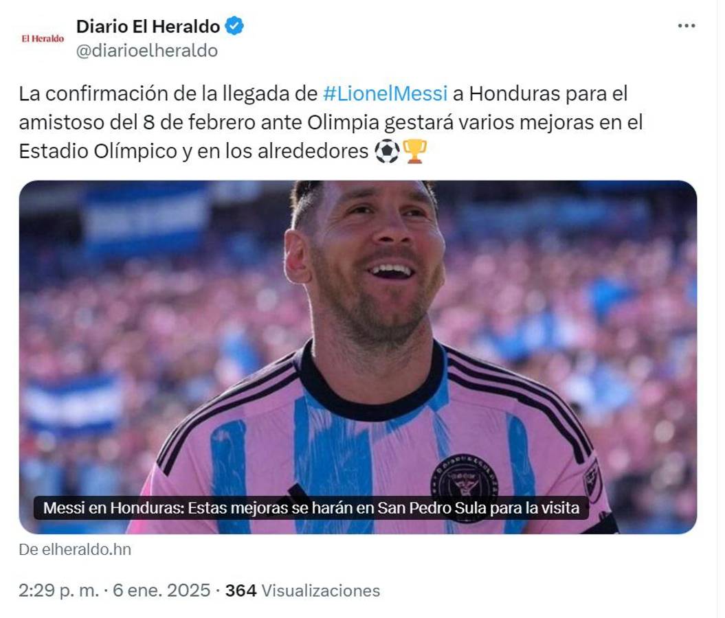Messi y el Inter Miami generan opiniones por el amistoso en Honduras: “San Pedro Sula será la capital de Centroamérica”