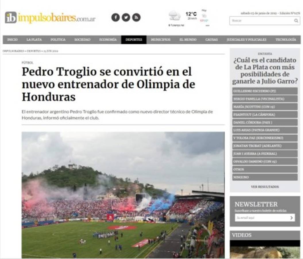 Así reaccionaron los medios internacionales luego de que Pedro Troglio fichara por el Olimpia