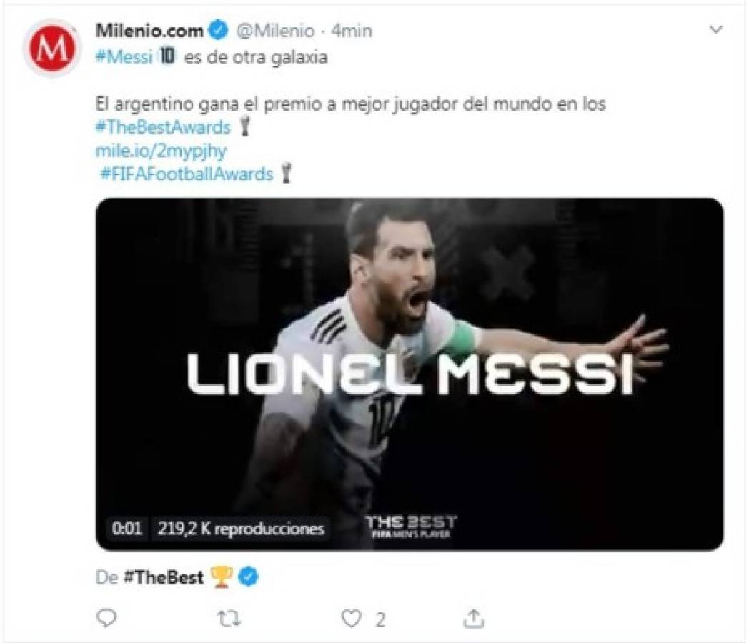 ¡Se rinden ante Lio! Lo que dicen los medios sobre Messi tras ganar su primer The Best