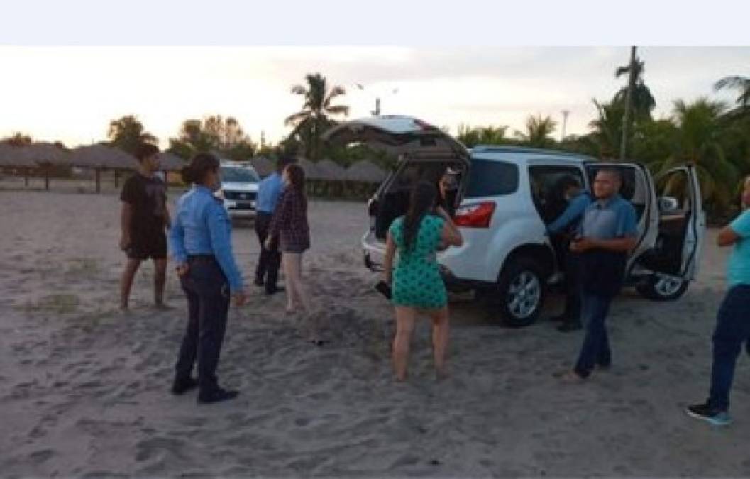 Parrandeando en pleno toque de queda detienen a empleados de Invest-H en las playas de Tela