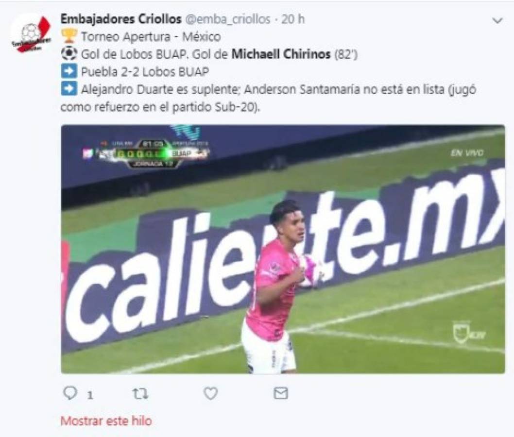 Así reaccionaron los medios mexicanos por el gol de Michaell Chirinos