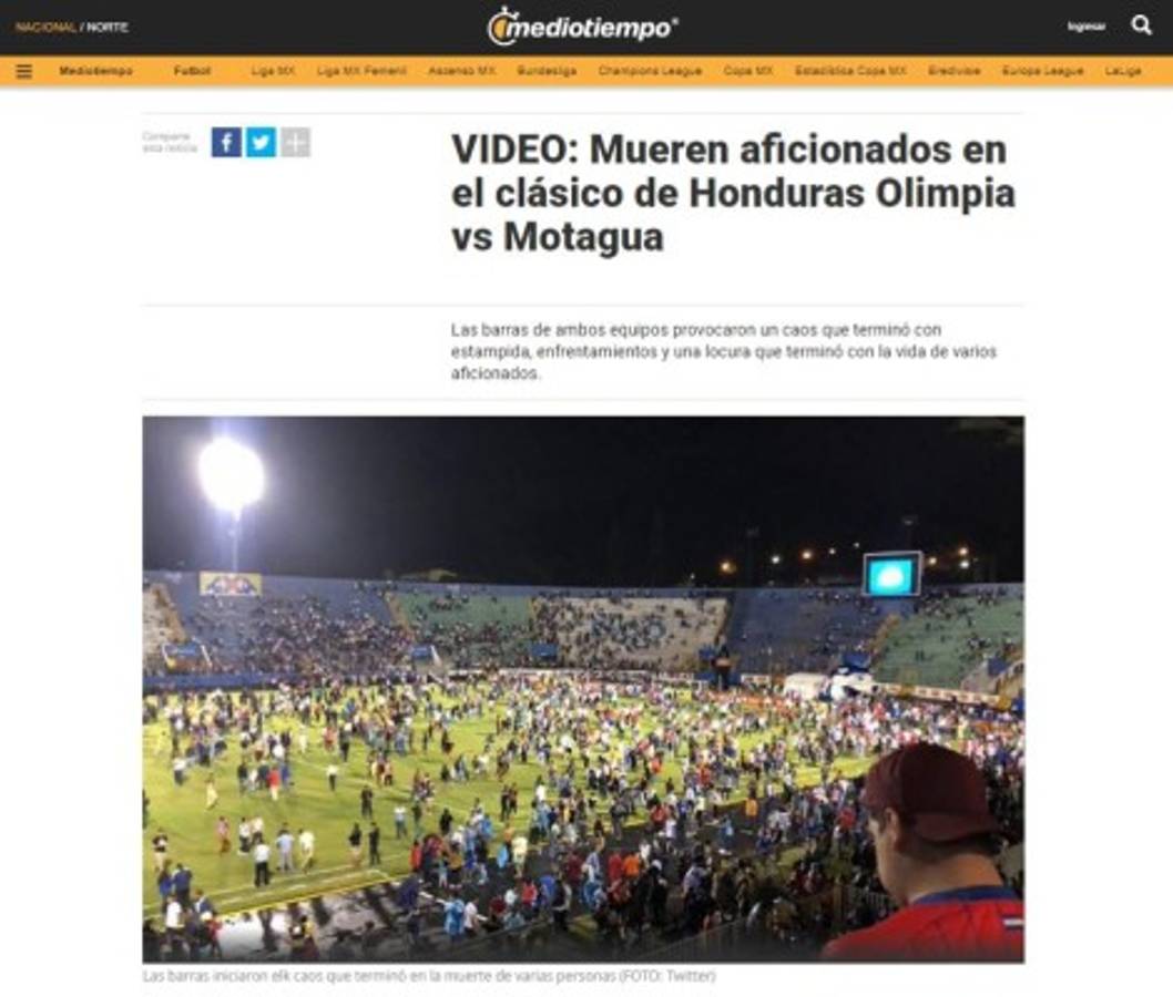 ¡Tragedia en Honduras! Así amanece la prensa mundial por el drama vivido en el Nacional