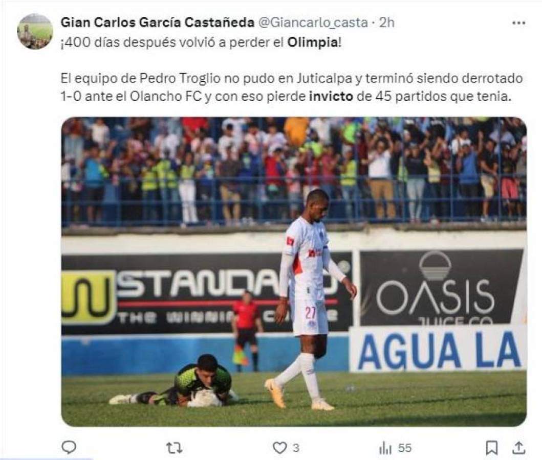 “Hasta que Olimpia lo vuelva a superar”, “Olancho enterró el invicto”: Prensa hondureña reacciona al batacazo de Potros