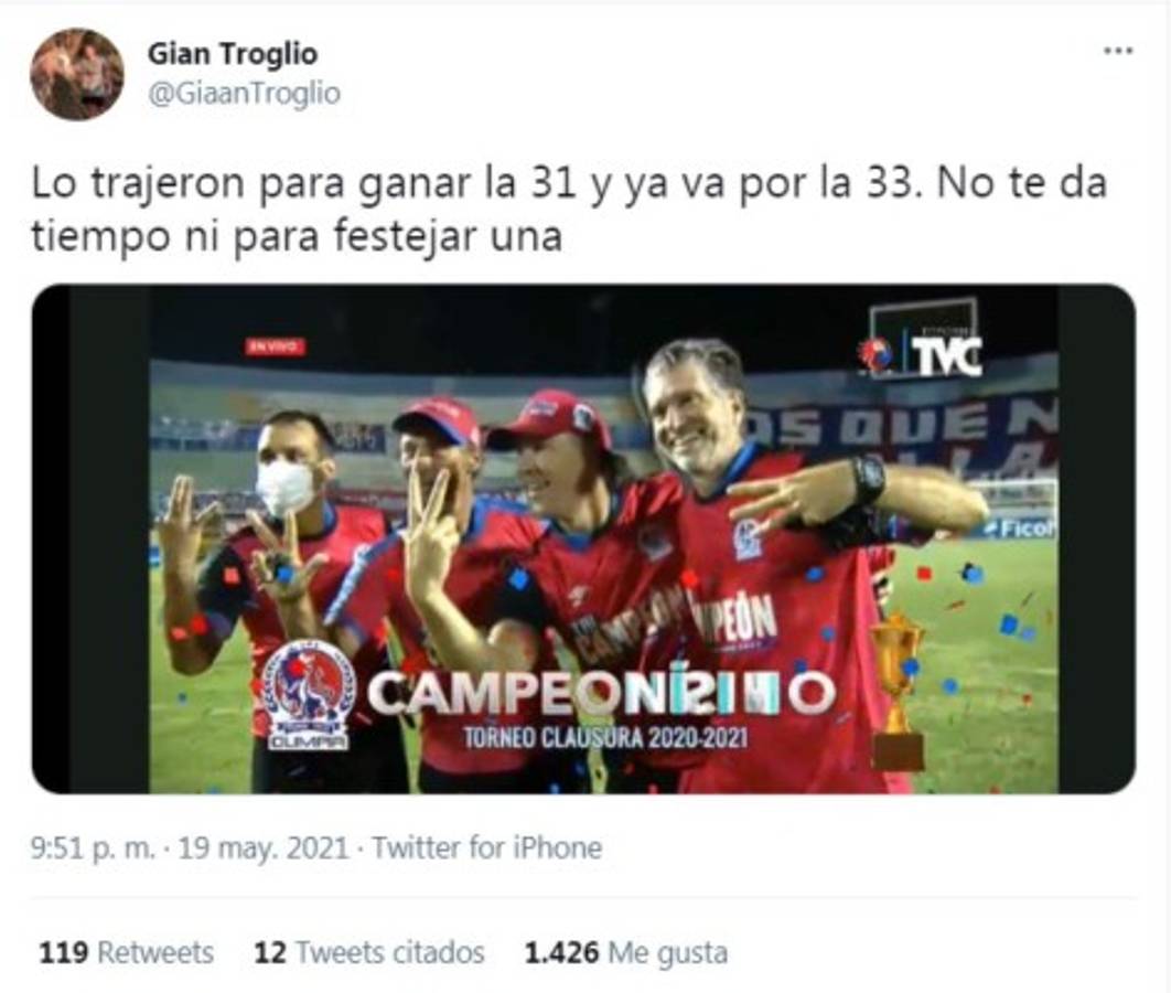 Hijo de Pedro Troglio se descontrola tras el tricampeonato de Olimpia: ''Lo trajeron para ganar la 31 y ya va por la 33''