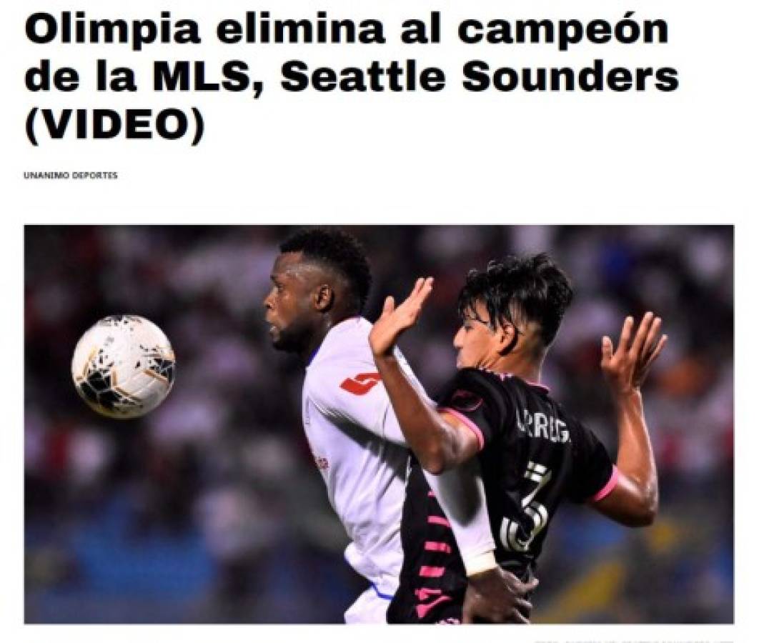 Prensa internacional destaca a Olimpia tras echar al Seattle de la Champions de Concacaf