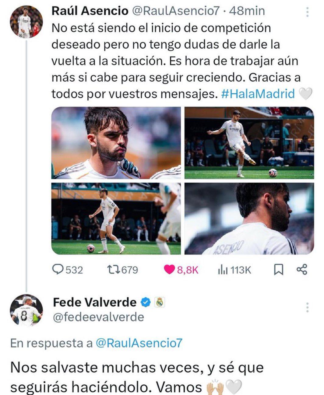 Admite que vive su peor momento en Real Madrid y Fede Valverde le responde: Nos salvaste muchas veces