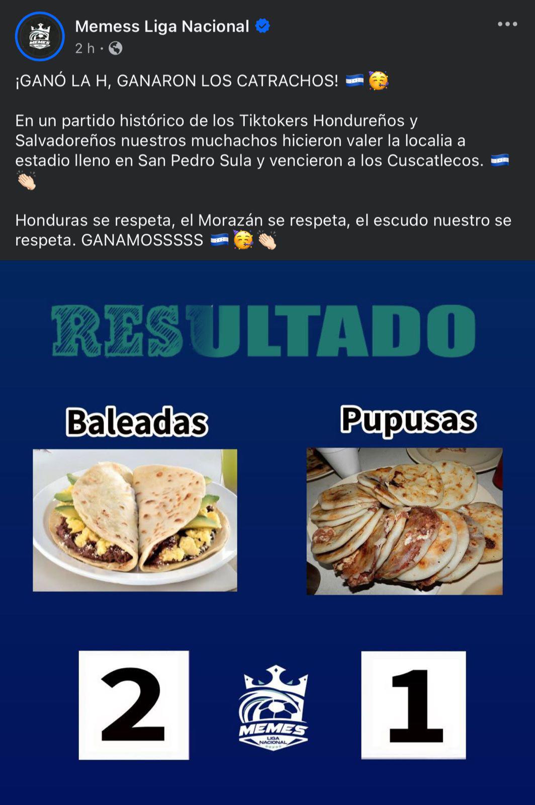 Supremo y Milagro son protagonistas: los mejores memes que dejó la revancha de tiktokers ente Honduras y El Salvador