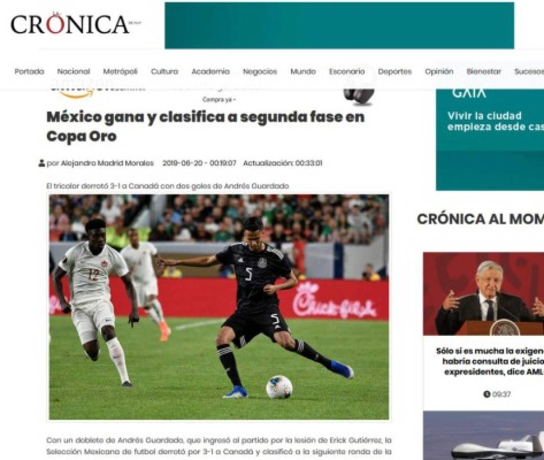 Implacable y exhibición: Lo que dice la prensa de México tras triunfo sobre Canadá