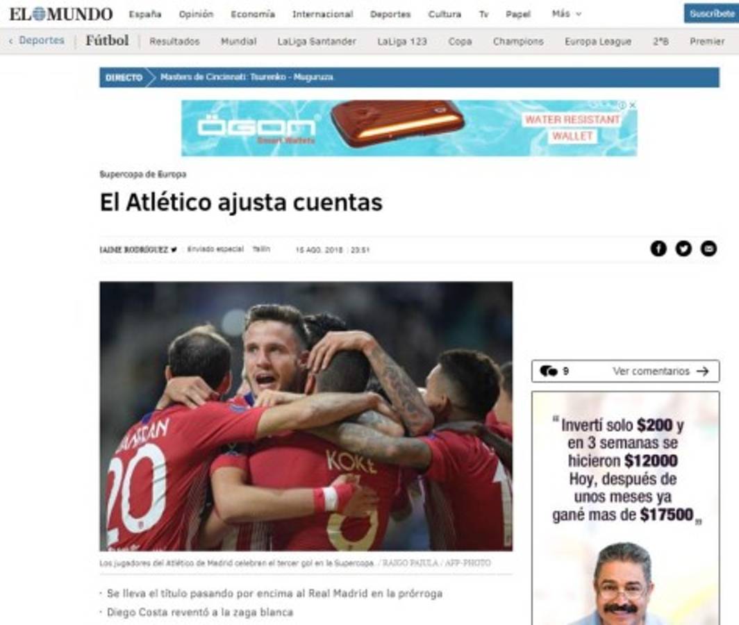 PORTADAS: Así titulan los diarios la derrota del Real Madrid ante el Atlético