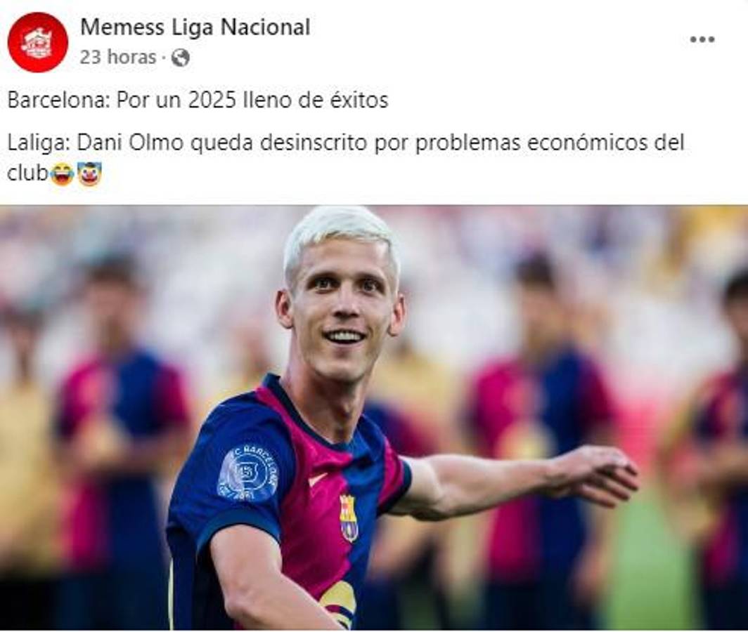 Barcelona no pudo inscribir en LaLiga a Dani Olmo y los memes destrozan a Joan Laporta y al club azulgrana