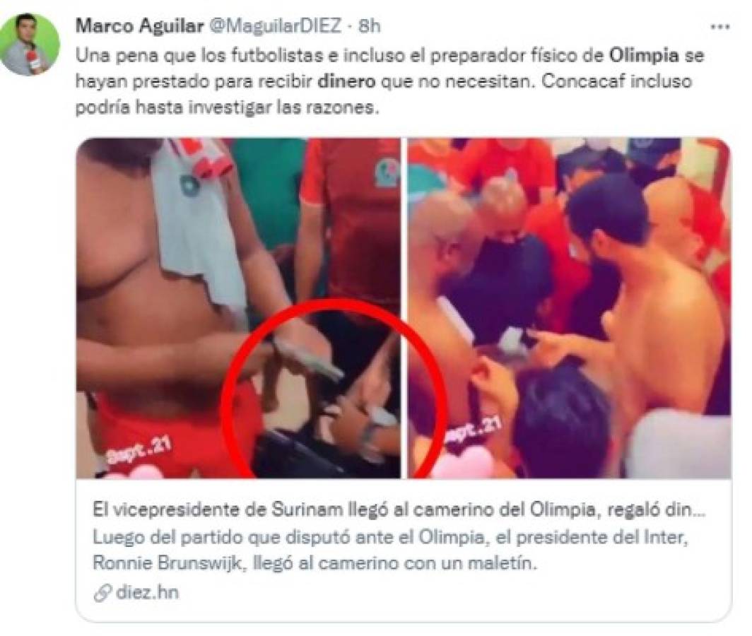 'Un equipo grande no puede dar esta imagen, genera vergüenza y pena': prensa deportiva explota luego de que vicepresidente de Surinam regalara dinero al Olimpia  