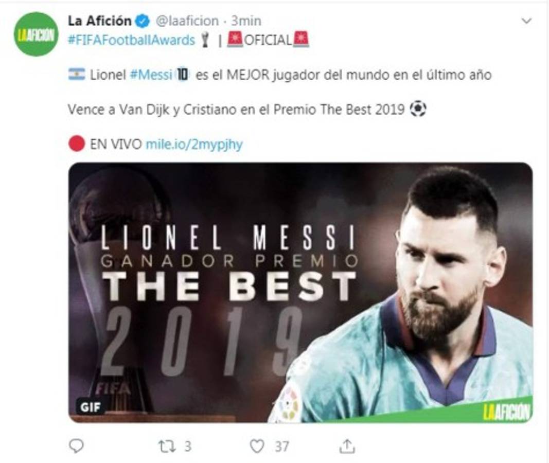 ¡Se rinden ante Lio! Lo que dicen los medios sobre Messi tras ganar su primer The Best