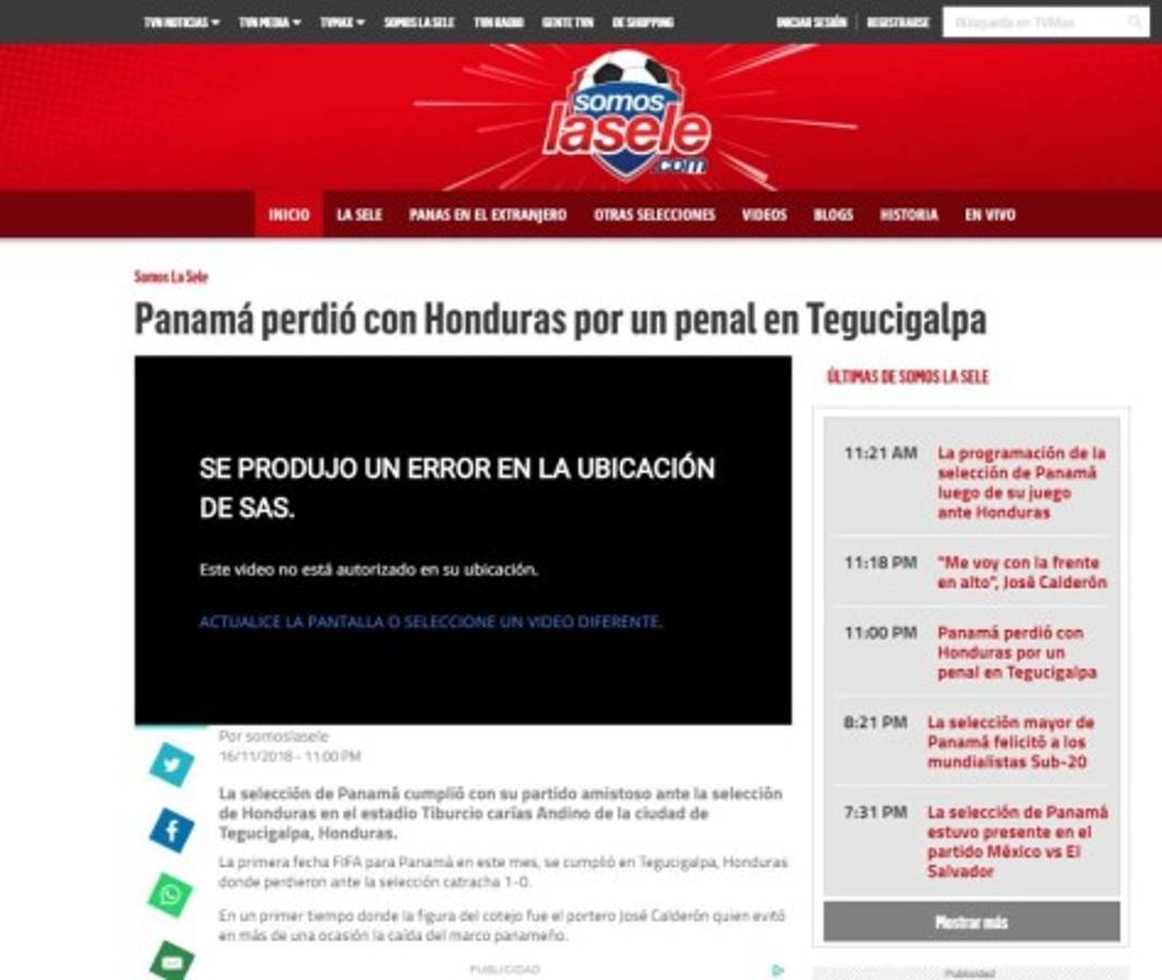 Así reaccionaron los medios panameños tras la derrota ante Honduras