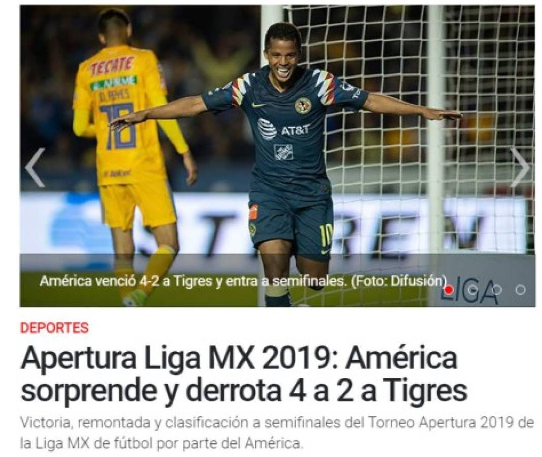 Liga MX: Así reacciona la prensa tras la épica remontada del América sobre Tigres