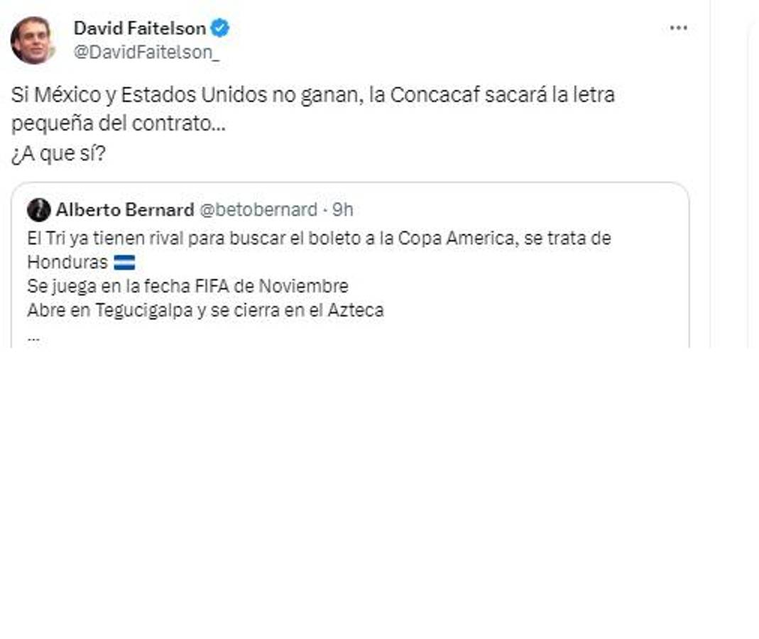 David Faitelson envía dardo a Concacaf: lo que dice la prensa del Honduras-México por un boleto a la Copa América