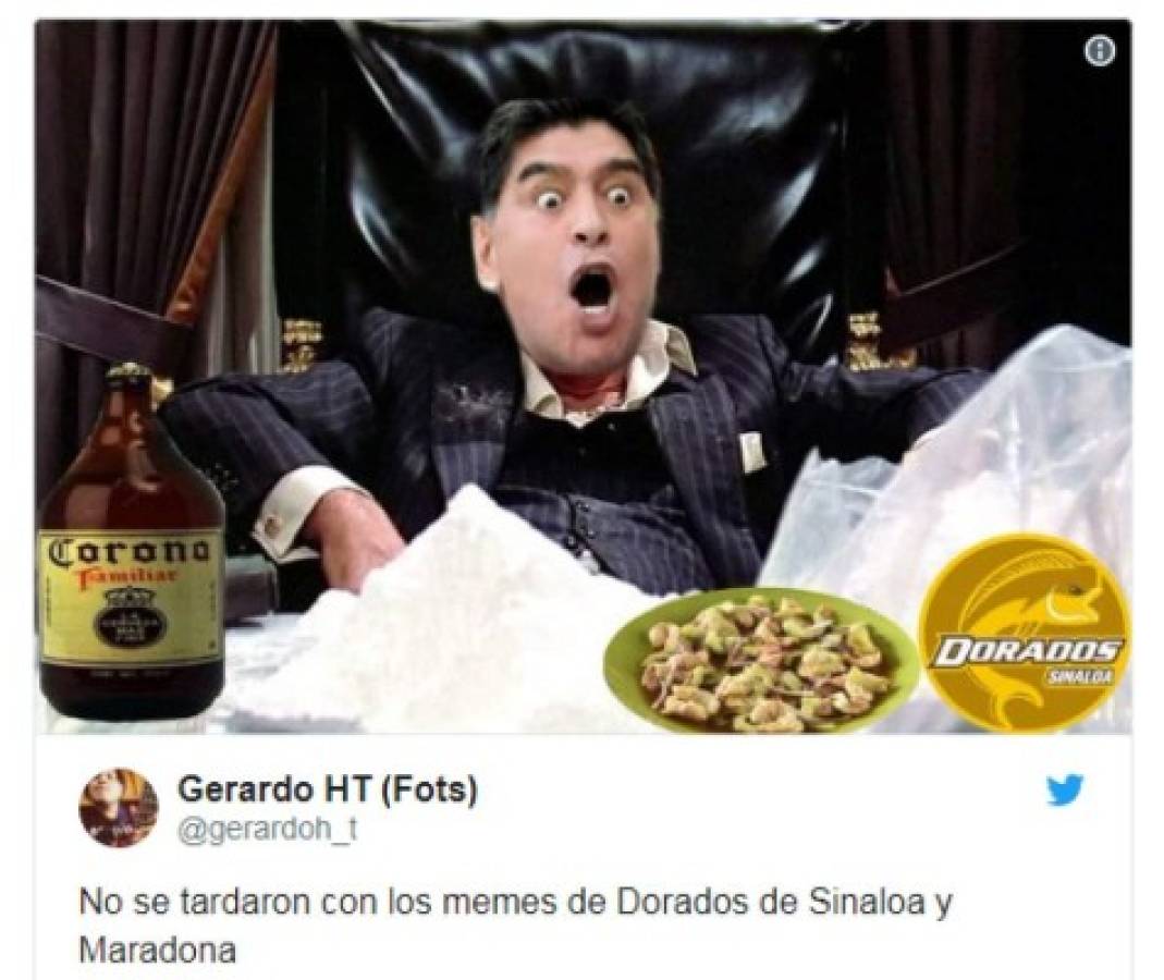 Memes: Revientan las redes con la llegada de Maradona a Dorados de Sinaloa