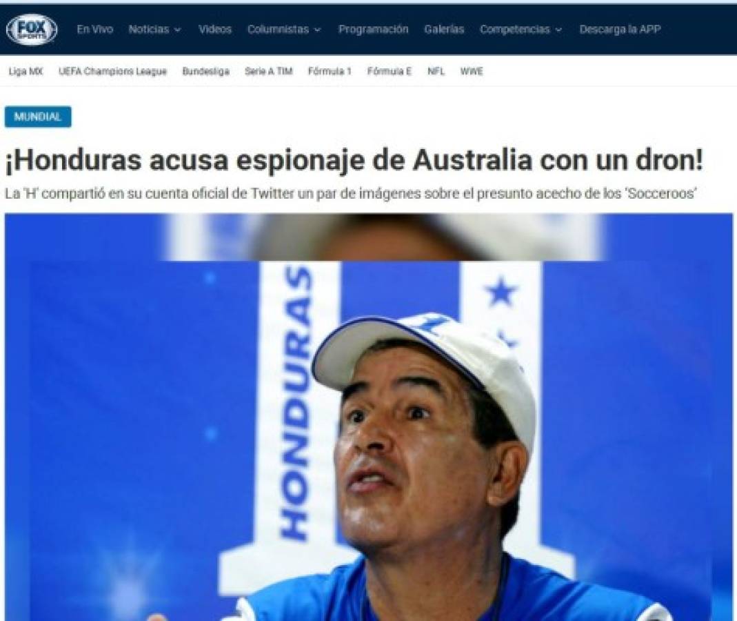 Así cuenta el mundo el espionaje de Australia a la Selección de Honduras