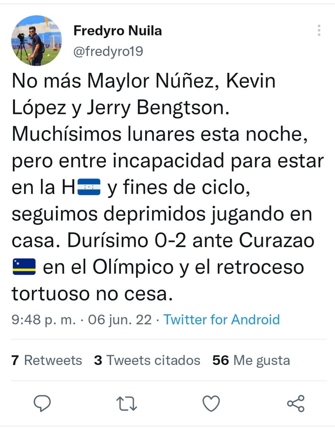 Periodistas estallan tras la humillante derrota de Honduras ante Curazao: “Indignación”, “dan pena” e “incapaces”