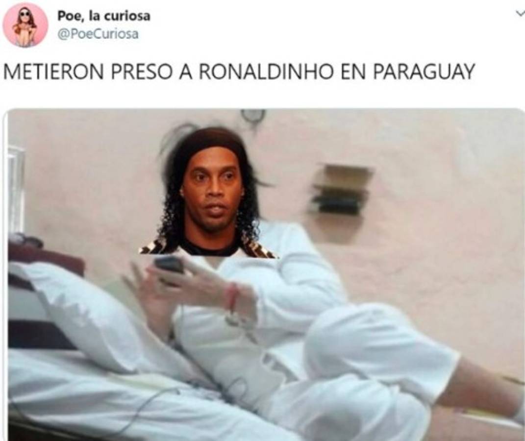 Ronaldinho, víctima favorita de los memes tras su detención en Paraguay por usa papeles falsos  