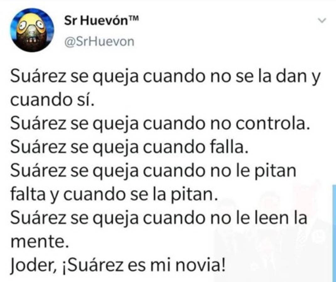Los otros memes que 'liquidan' a Luis Suárez y el Barcelona por no ganarle al Lyon en Champions