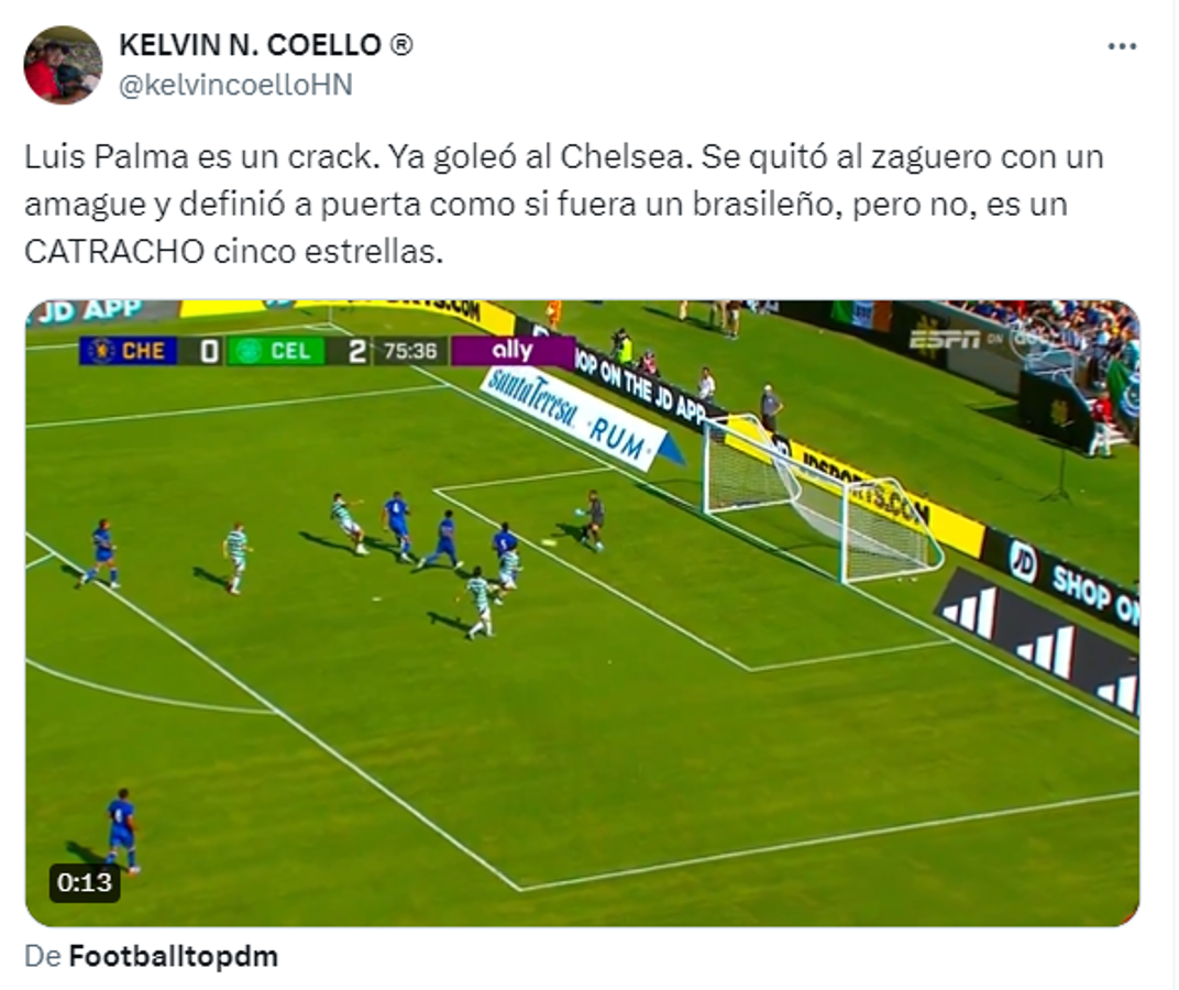 Luis Palma también le marcó al Chelsea y así reacciona la prensa: “Se está divirtiendo ante los clubes de la Premier League”