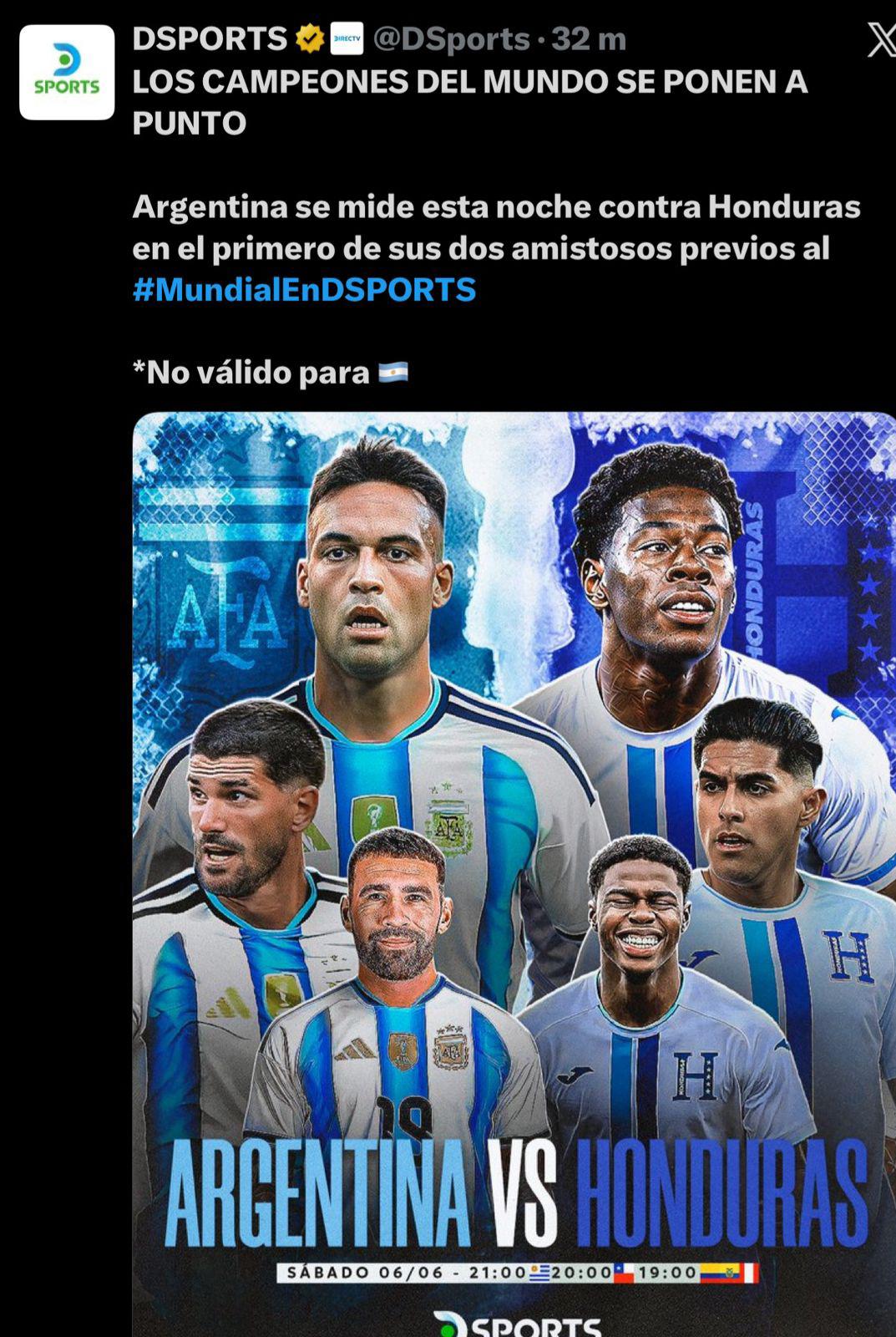 Prensa argentina reacciona al duelo ante Honduras y la sensible baja: Dominio amplio