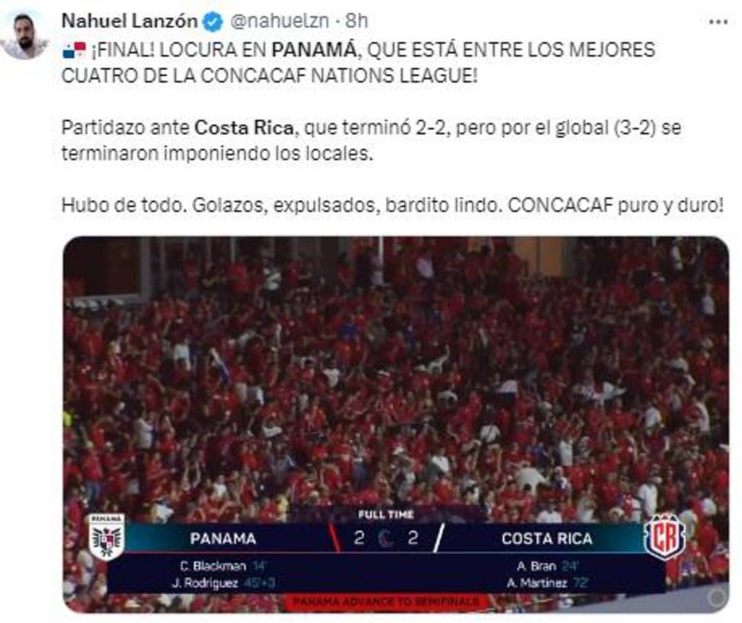 “Clásico hijo” y “la mediocridad asoma”: así reaccionó la prensa luego del pase de Panamá sobre Costa Rica en Nations League