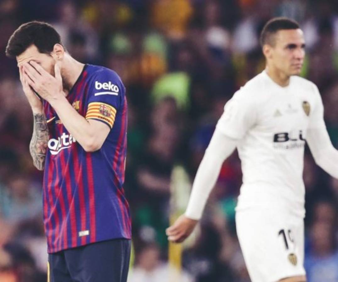¡Sin palabras! Así sufrió Lionel Messi la derrota contra el Valencia en Copa del Rey