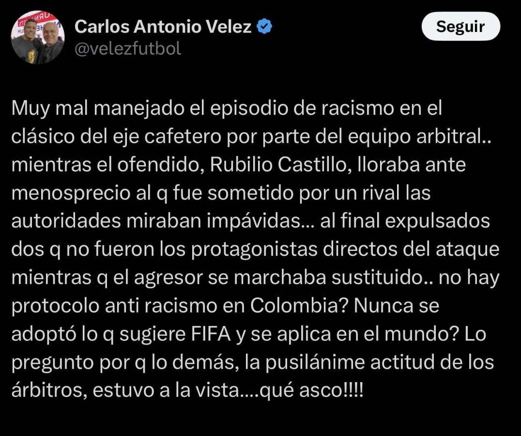 “Una vergüenza” “que asco” “penoso”: así reacciona la prensa de Colombia sobre el caso de racismo que sufrió Rubilio Castillo