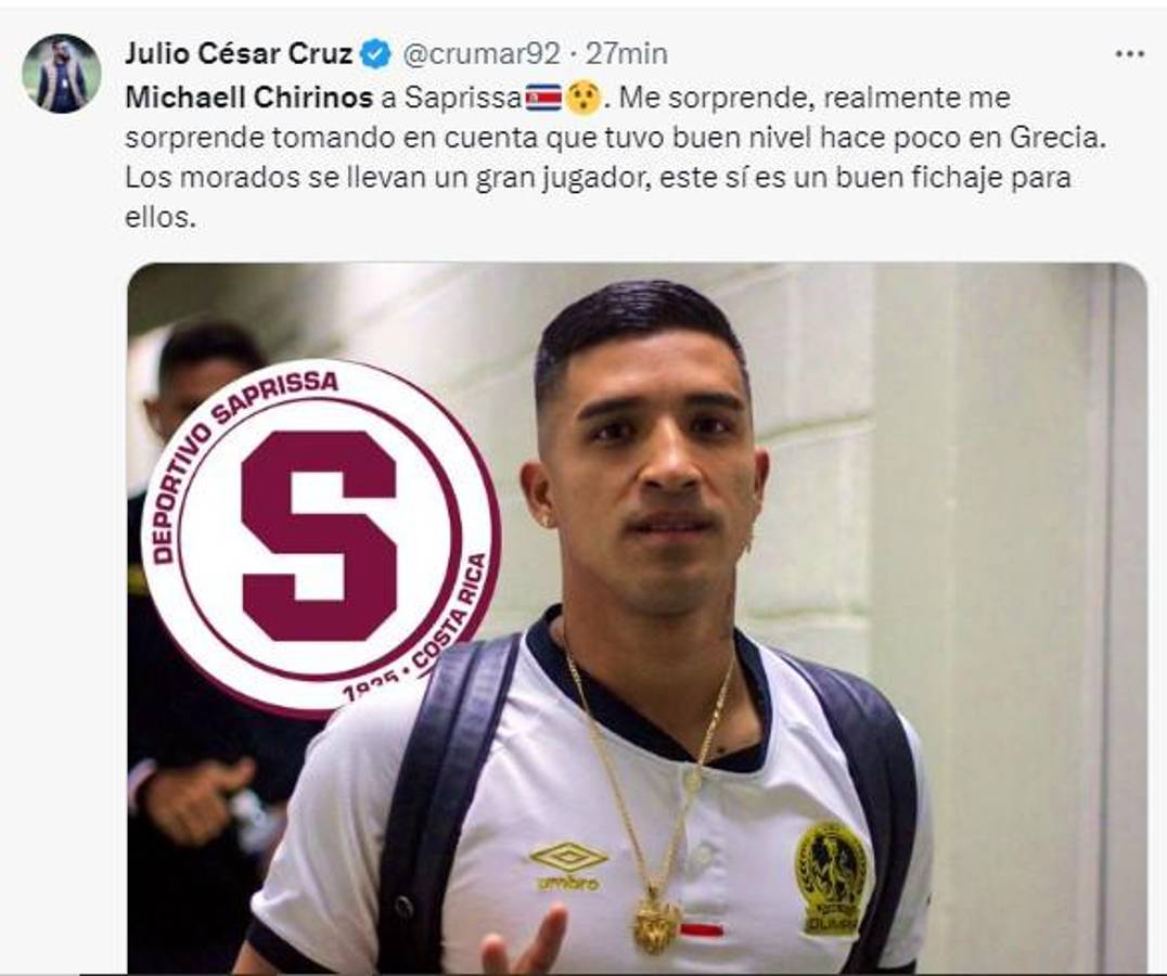 La prensa reacciona al fichaje de Michaell Chirinos por el Saprissa ¿Qué dicen en Costa Rica? Alucinan con uno de sus golazos
