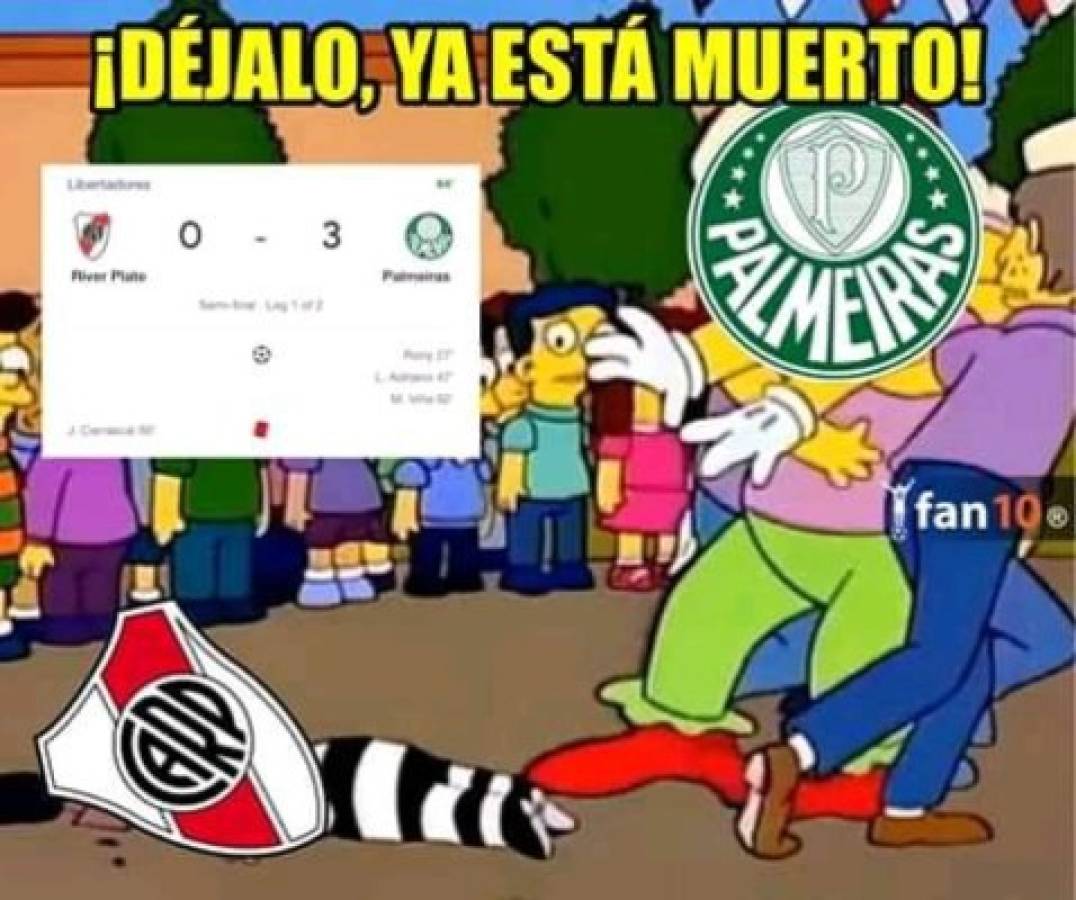 Los memes destrozan a River Plate tras la goleada recibida por el Palmeiras en la Libertadores