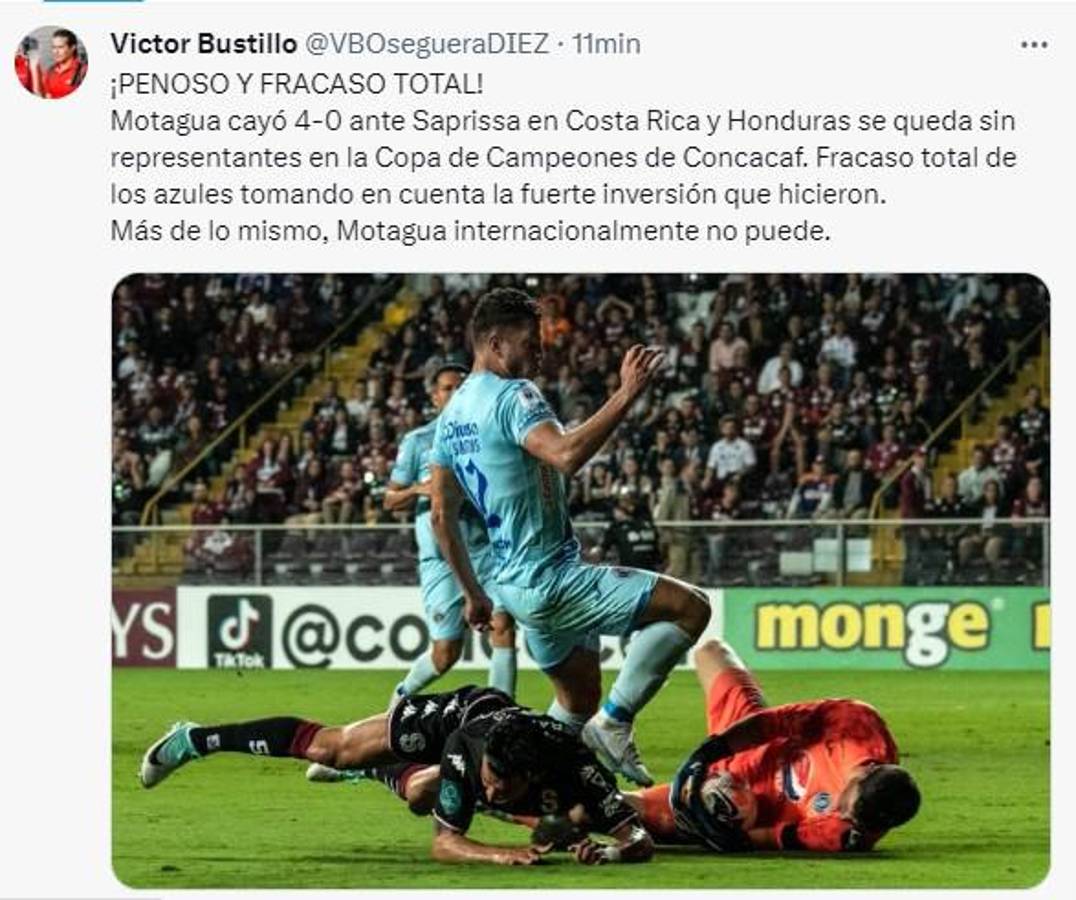 “Papelón de Motagua ante Saprissa y vergüenza”: Lo que dice la prensa hondureña sobre la paliza en Costa Rica