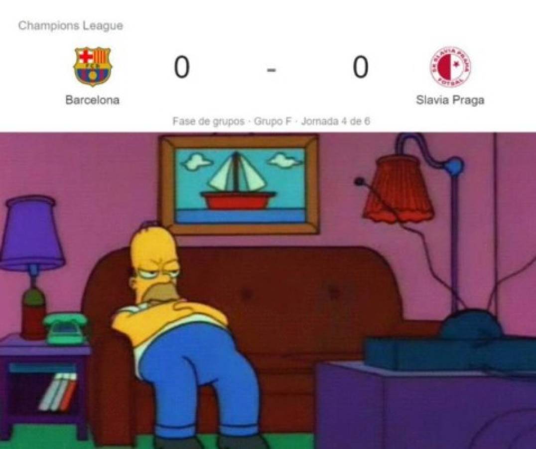 Los memes hacen pedazos a Messi y al Barcelona tras el empate ante el Slavia Praga