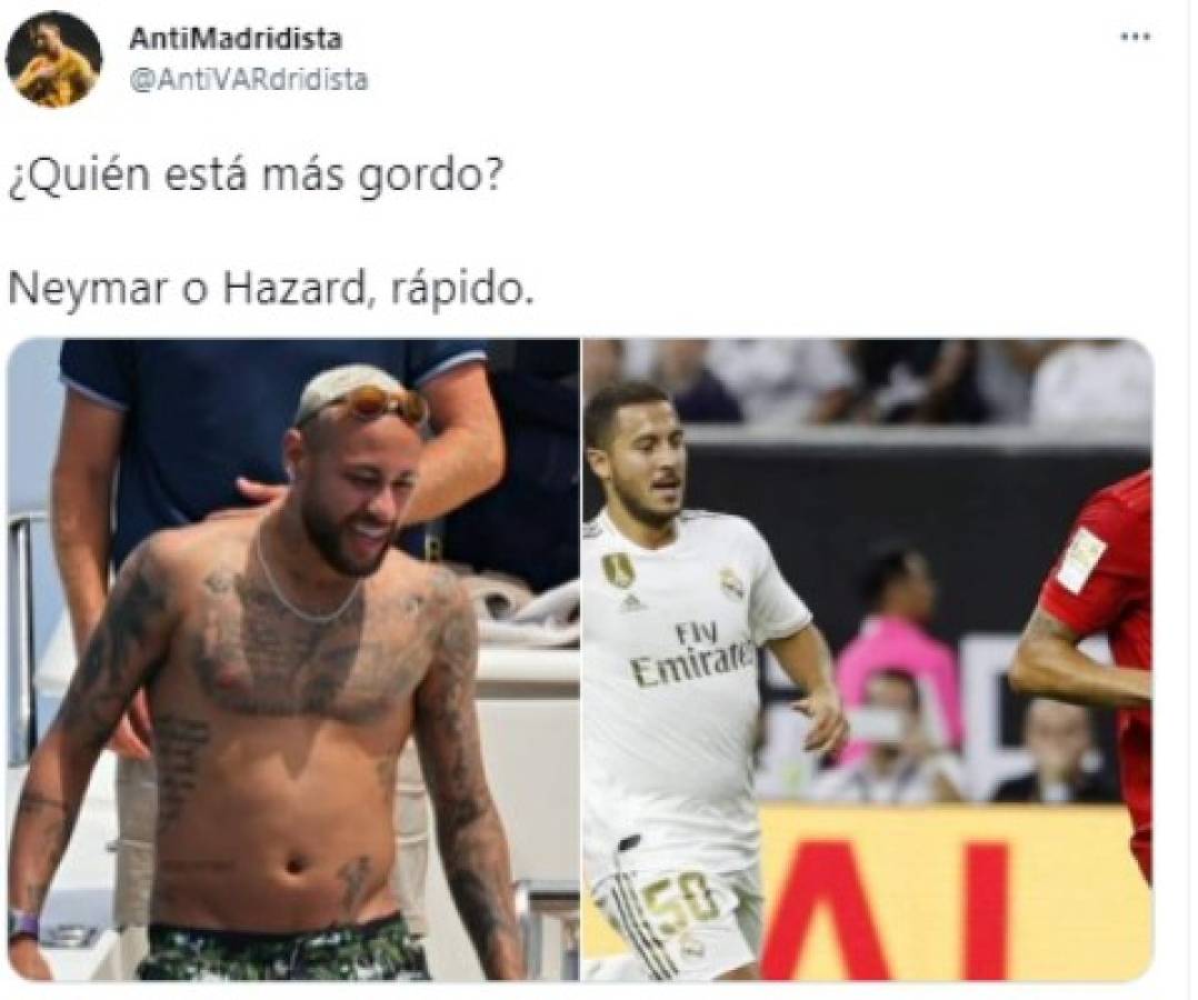 Neymar es víctima de los memes por la nueva 'panza' que desarrolló durante sus vacaciones