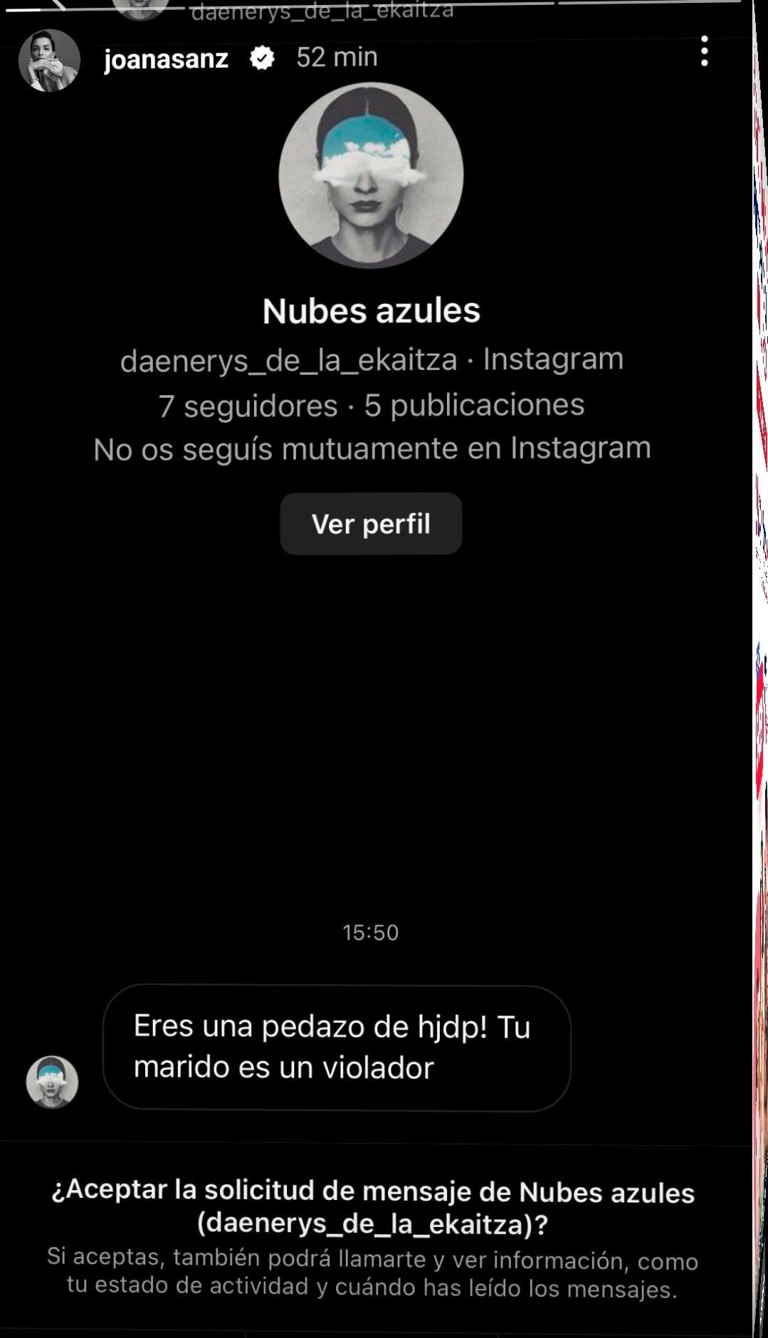 Joana Sanz publica los fuertes mensajes que está recibiendo por el arresto de Dani Alves, acusado de agresión sexual