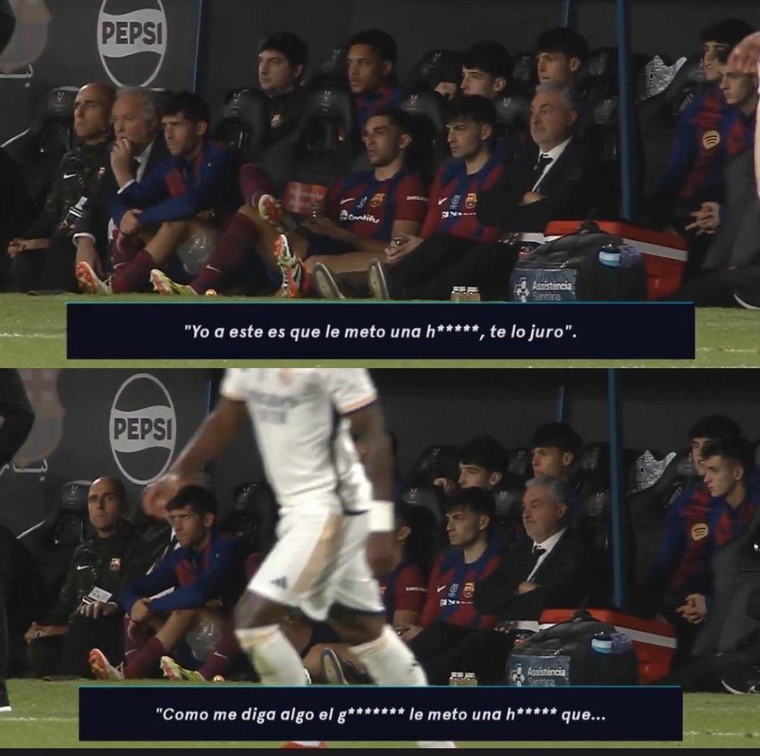 Jugador de Barcelona amenza a Vinicius: “Como me diga algo lo reviento de una trompada, te lo juro”