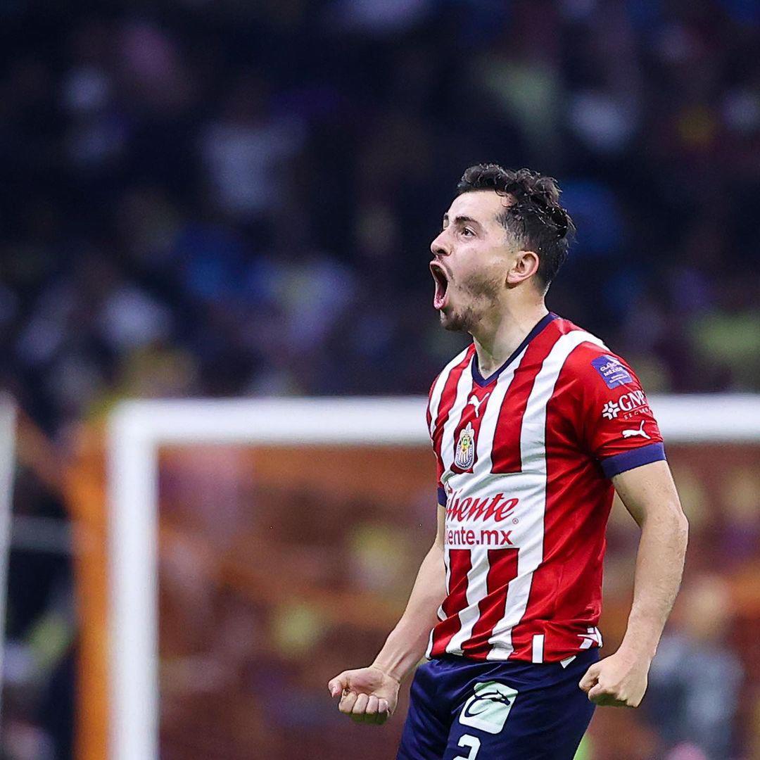 Alan Mozo celebra su golazo al América en la serie de semifinal.