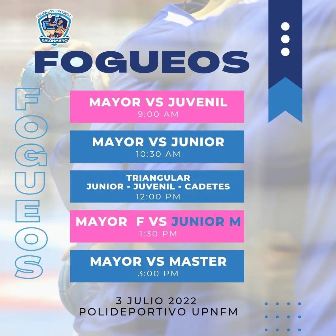 Partidos a disputarse este domingo en el Polideportivo de Upnfm.