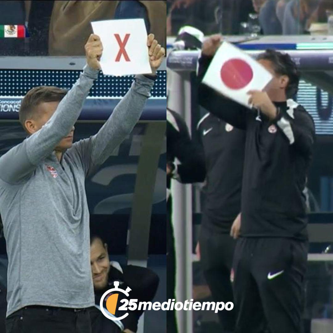 Se reveló el motivo: ¿por qué el técnico de Canadá mostraba una 'X' y un círculo frente a México?