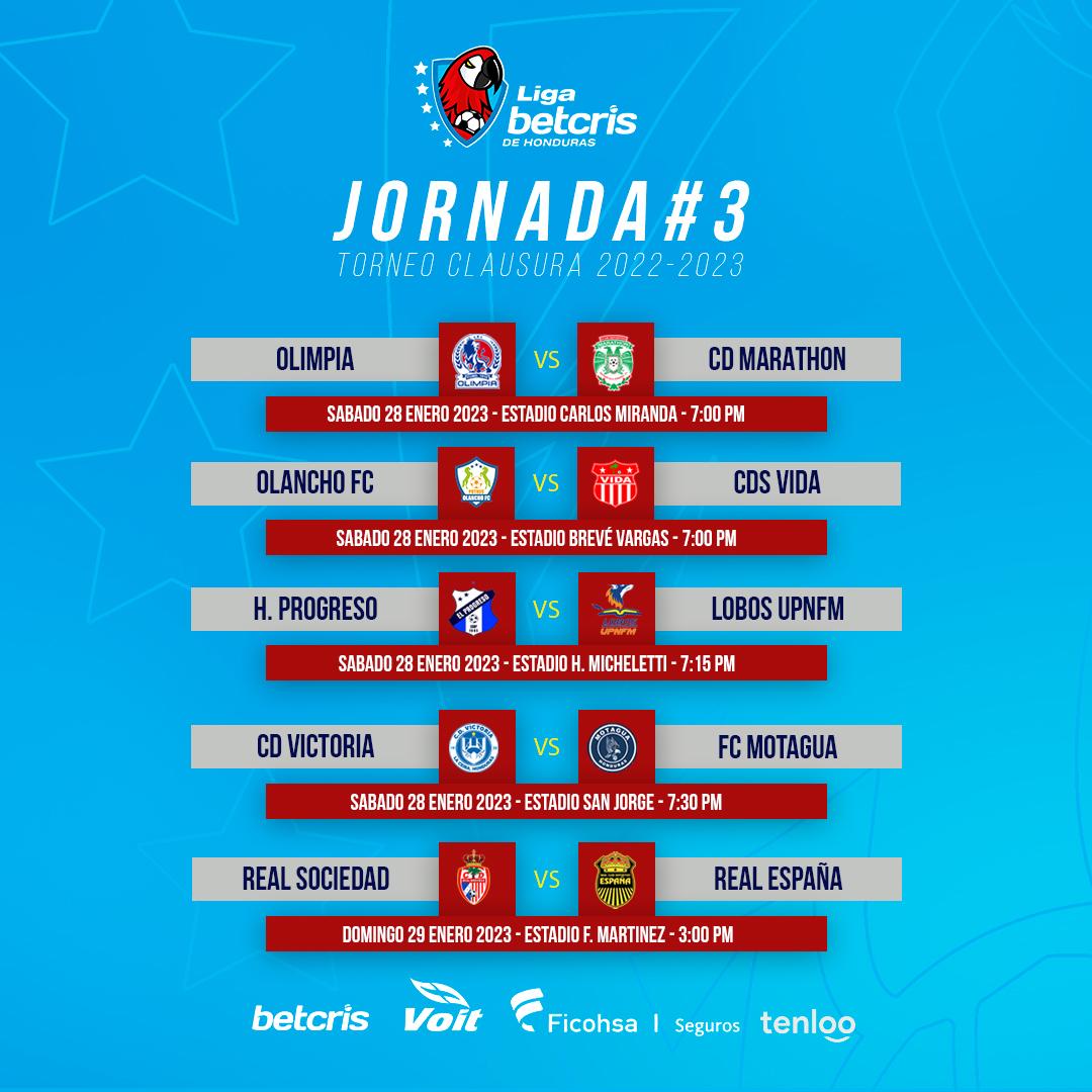 Así se jugará la tercera jornada del Apertura 2023.