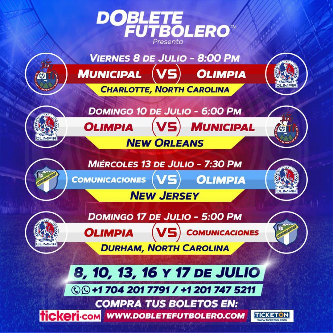 Olimpia, con racha negativa enfrentando a Comunicaciones y Municipal en la previa de amistosos