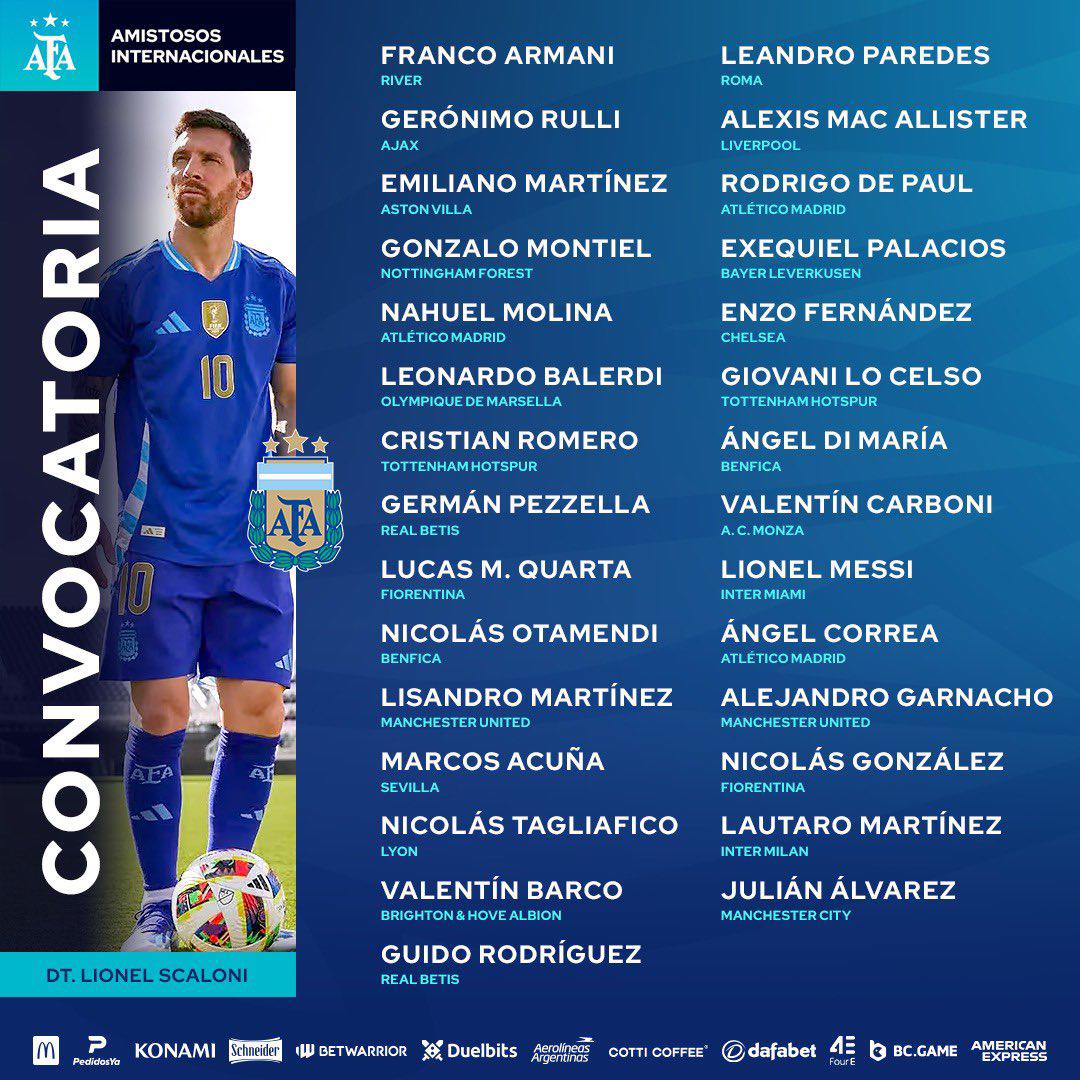 Regresa Campeón del Mundo borrado y la ausencia: Messi lidera lista de Argentina para amistosos antes de Copa América