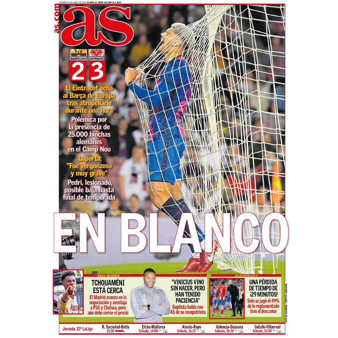 Las portadas y lo que dice la prensa sobre la eliminación del Barcelona en la Europa League: ¡Humillados!