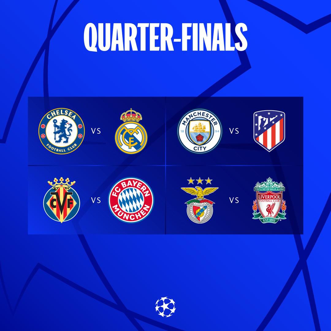 Chelsea contra Real Madrid: así quedaron los cruces de los cuartos de final de la Champions League 2021-22