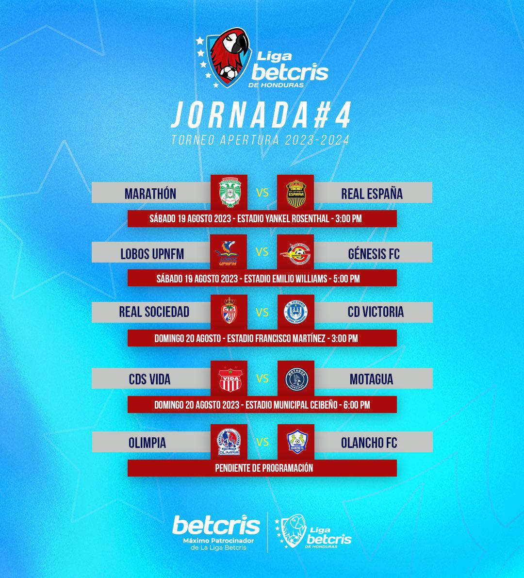 Olimpia y Olancho FC no van a jugar en la cuarta jornada de la Liga Nacional.