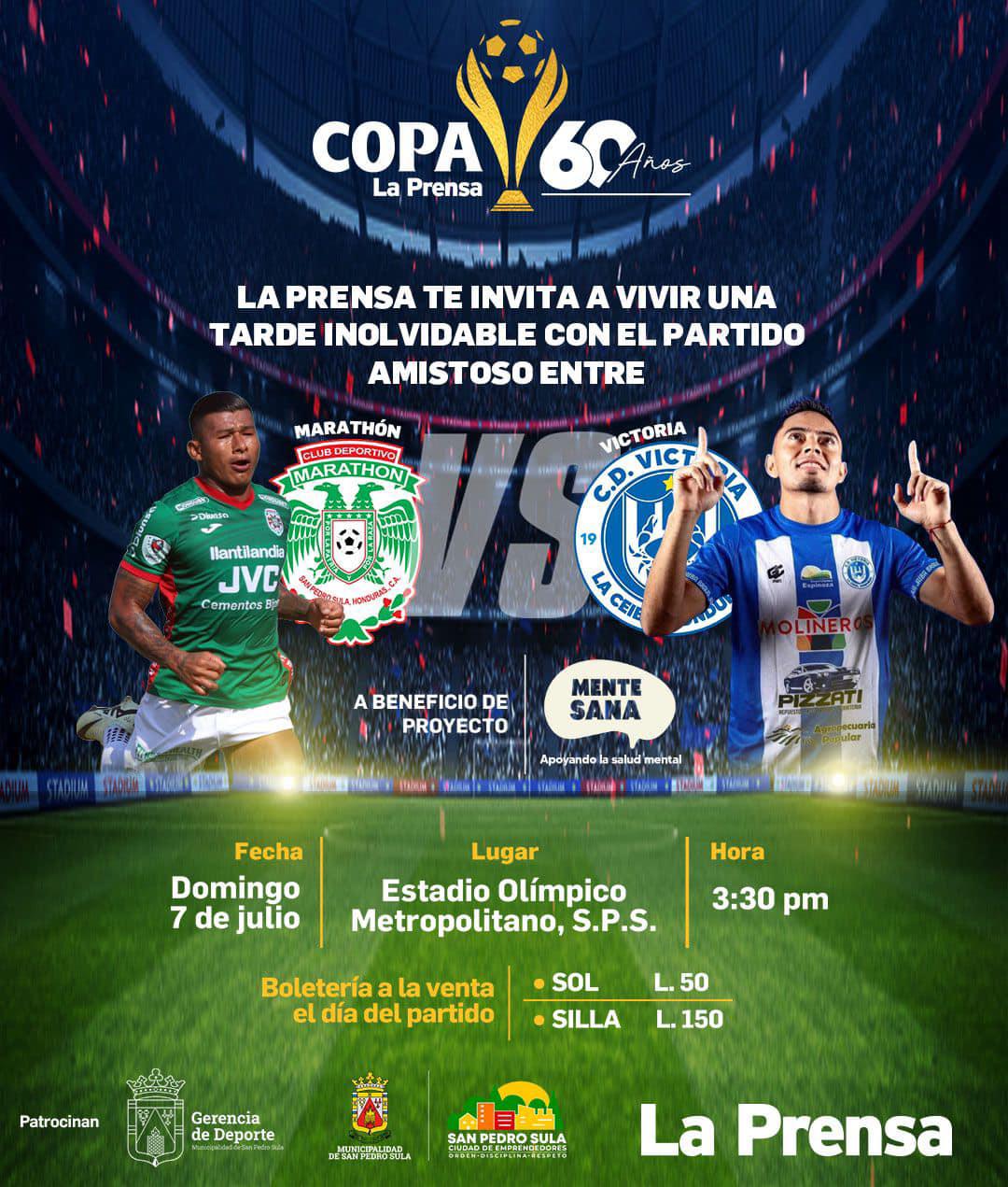 El partido amistoso es en beneficio del proyecto “Mente Sana”.