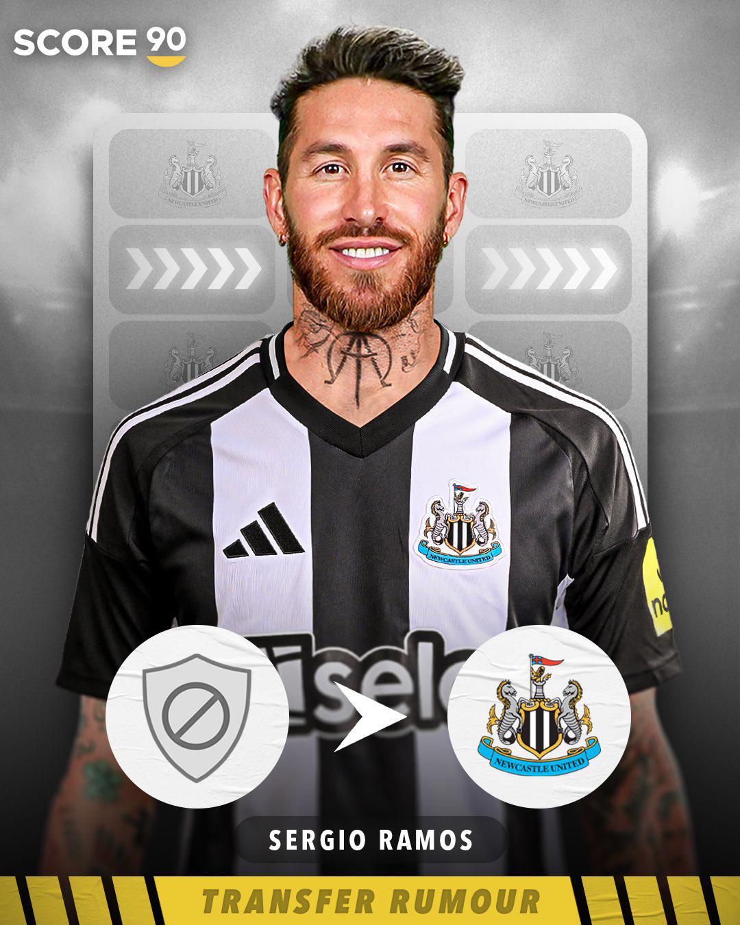 Newcastle estaría interesado en el fichaje de Sergio Ramos para el mercado de enero.