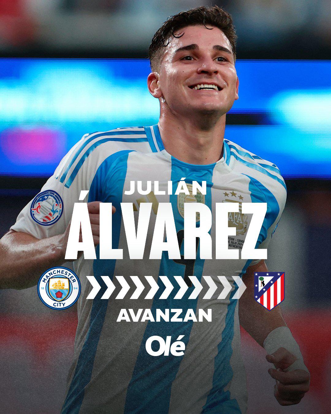 El diario Olé informa que Atlético inició las pláticas con el City para el fichaje de Julián.