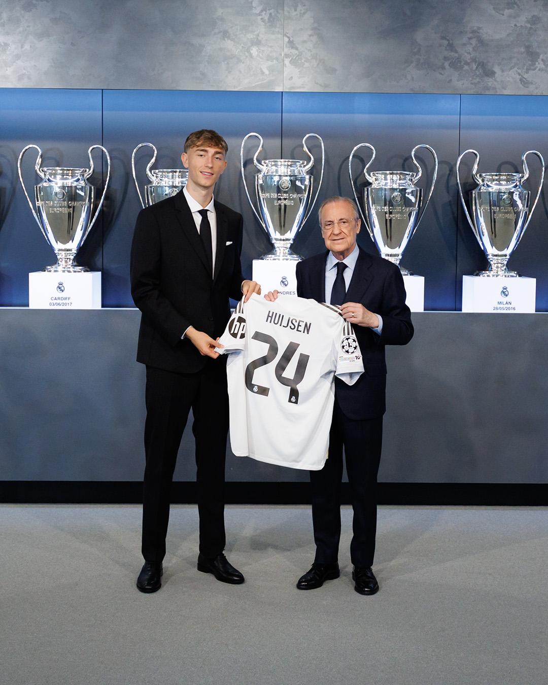 Real Madrid presentó a Huijsen: su contrato, el dorsal que eligió y ya es el defensor más caro en la historia del club